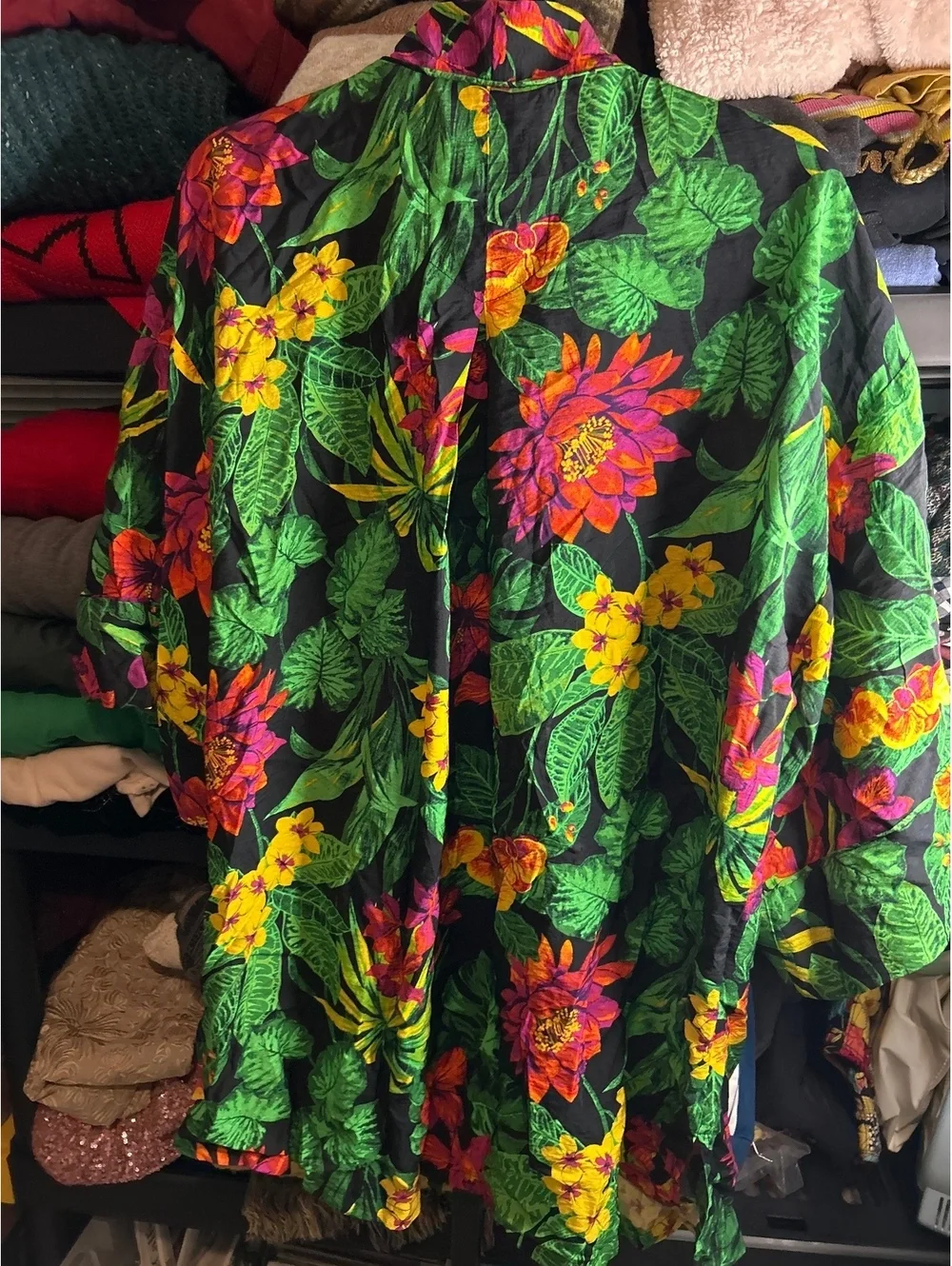 Panama Jack Women's Floral Tropical Kimono Cardigan Size M
